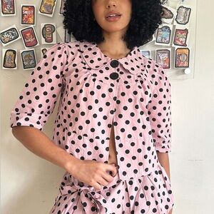 Blondita Brooke Polka Dot Coat